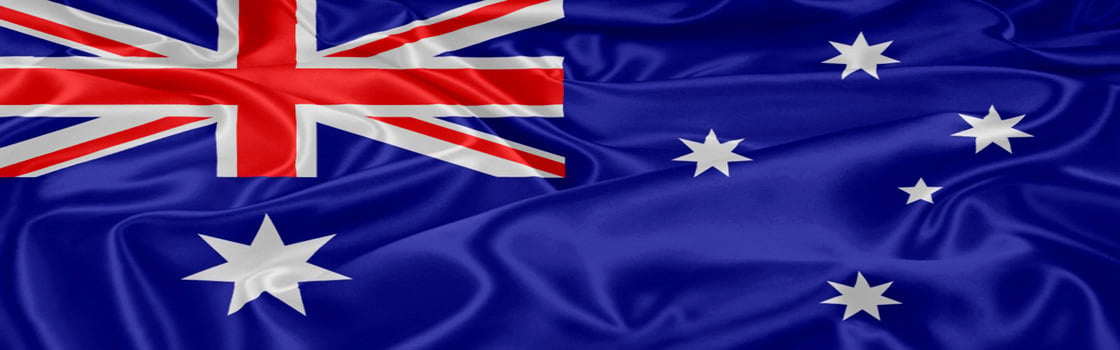 O imagine a unui steag australian fluturând