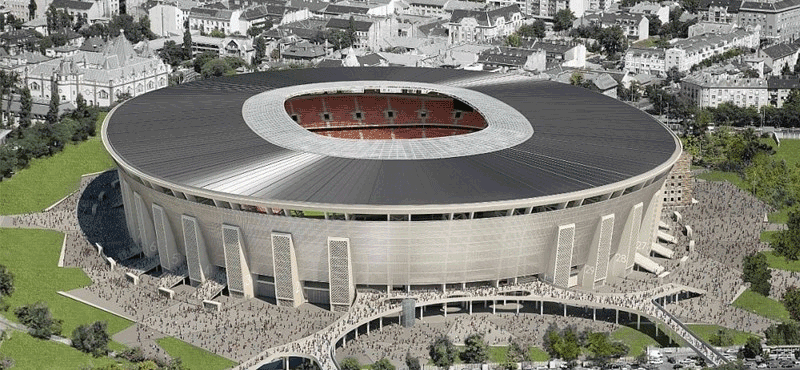 Изображение на стадион Ференц Пушкаш, преди построяването му