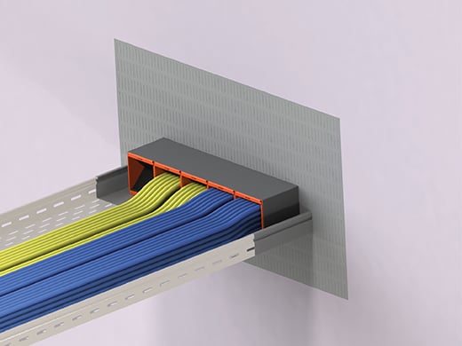 Solution unique composée des modules EZ Path® et de peinture résistante au feu PROMASTOP®-CC.