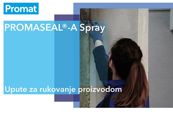 Snimka zaslona videozapisa za rukovanje proizvodom PROMASEAL®-A spray.