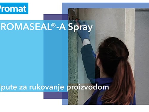 Snimka zaslona videozapisa za rukovanje proizvodom PROMASEAL®-A spray.