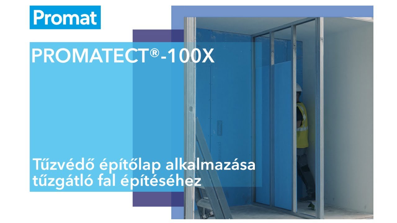 Tűzvédelem egyszerűen: PROMATECT®-100X tűzvédő építőlap alkalmazása tűzgátló fal építéséhez