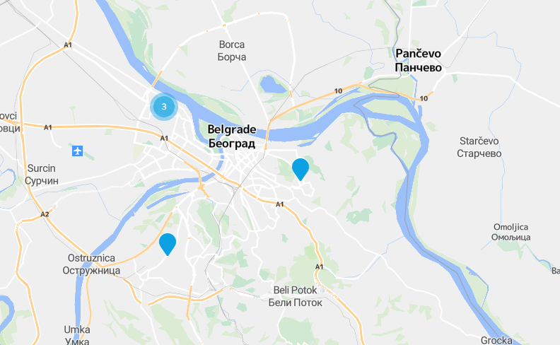 Mapa Promatovih distributera u Srbiji