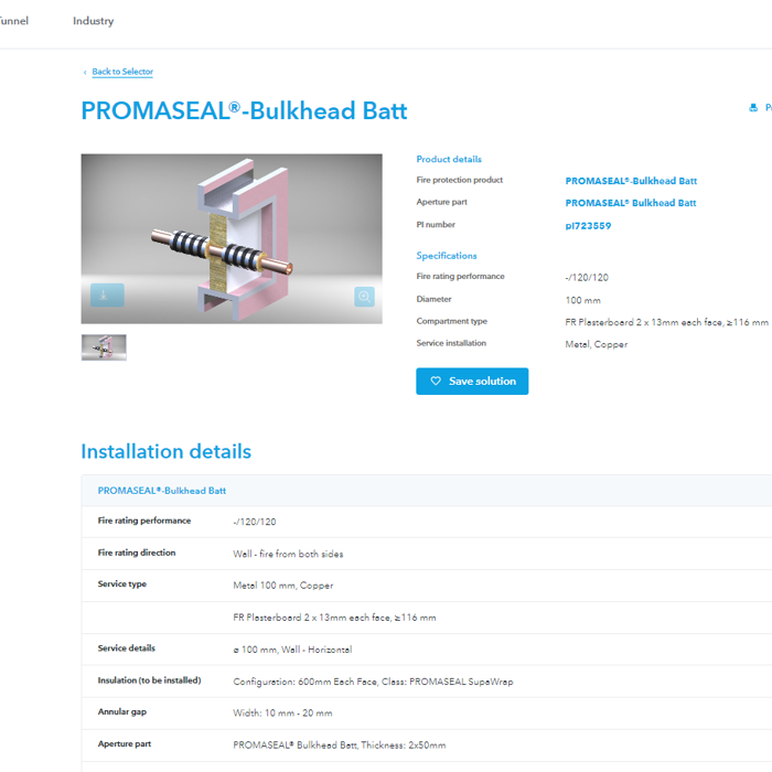 Promat's Firestopping Selector Tool is now available for use on our website