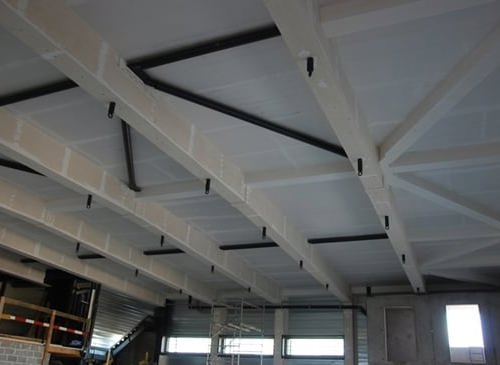 Trapecijos formos metalo lubų ir stogo konstrukcijų apsauga