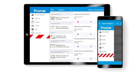 Die Promat App für Tablet und Handy
