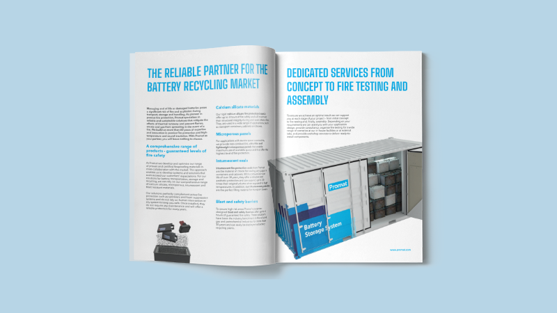 Promat solutions for battery recycling - download brochure